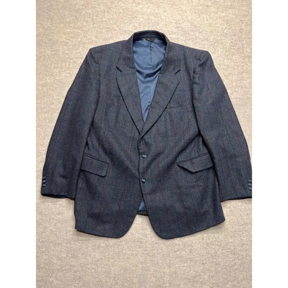 Vintage 80's Gino Cappeli Blue Two Button Wool Blend Men's Blazer XXL - Picture 1 of 12